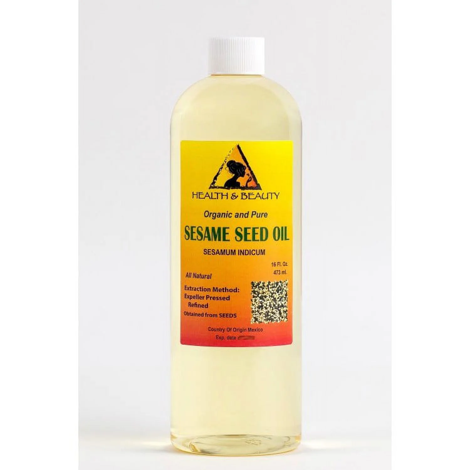 SESAME OIL REFINED ORGANIC CARRIER EXPELLER PRESSED 100% PURE 32 OZ