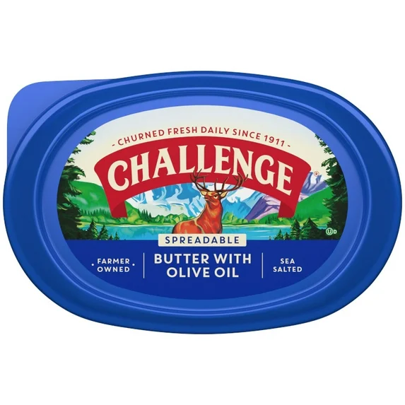 Challenge Butter, Sea Salted, Spreadable Butter with Olive Oil 13 oz Tub - Image 3