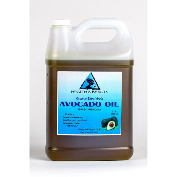 Avocado Oil Extra Virgin Organic Unrefined Cold Pressed Raw Natural Pure 7 Lb