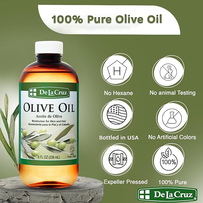 De La Cruz Pure Olive Oil 8 Fl Oz - Image 3