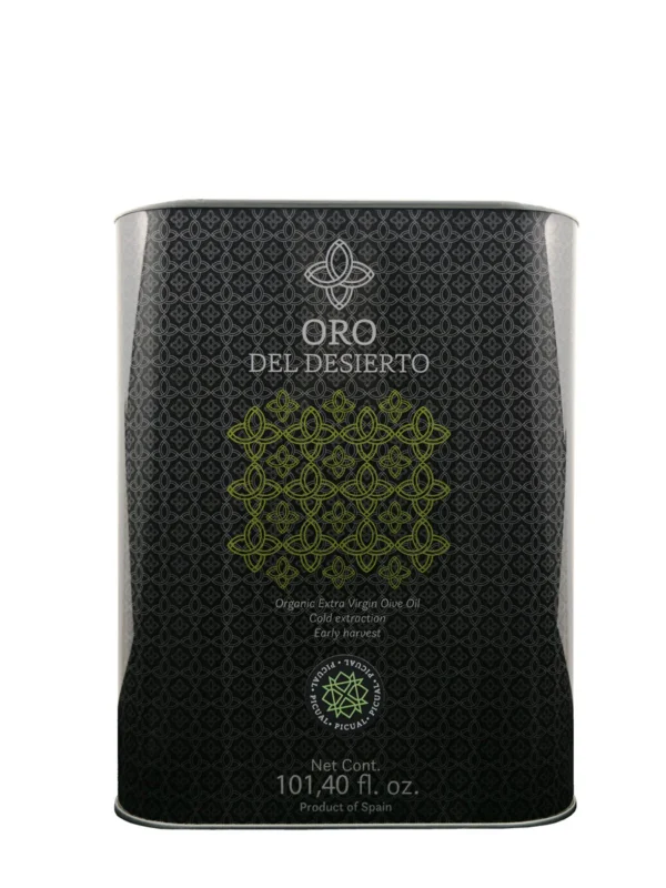 Oro del Desierto Organic Picual 3L Tin
