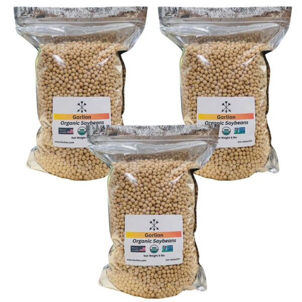 Organic Soybeans for Tofu -18 Pounds (Three 6lb bags)
