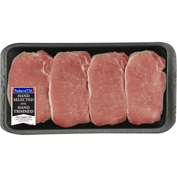 Pork Center Cut Loin Chops Boneless, 0.9 - 2.01 lb, Tray