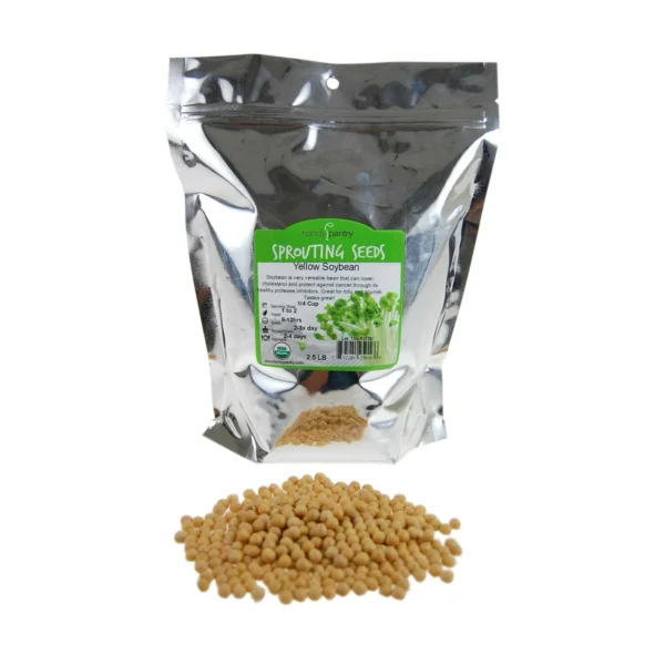 Certified Organic Dried Yellow Soybeans - 2.5 Lb