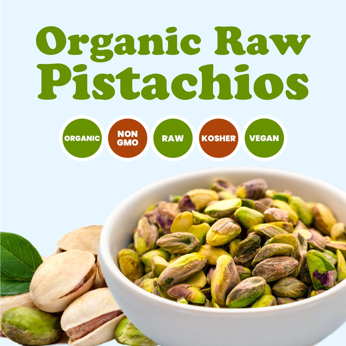 Organic Raw Pistachios, No Shell - Image 2