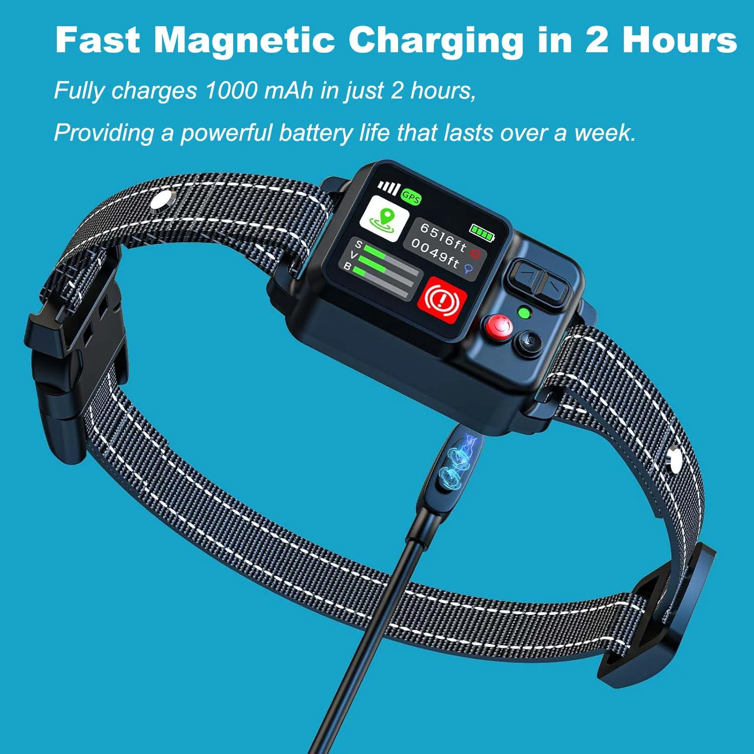 GPS Wireless Dog Fence System, CICPAP Electric Dog Collar Fence with Satellite GPS - Image 5