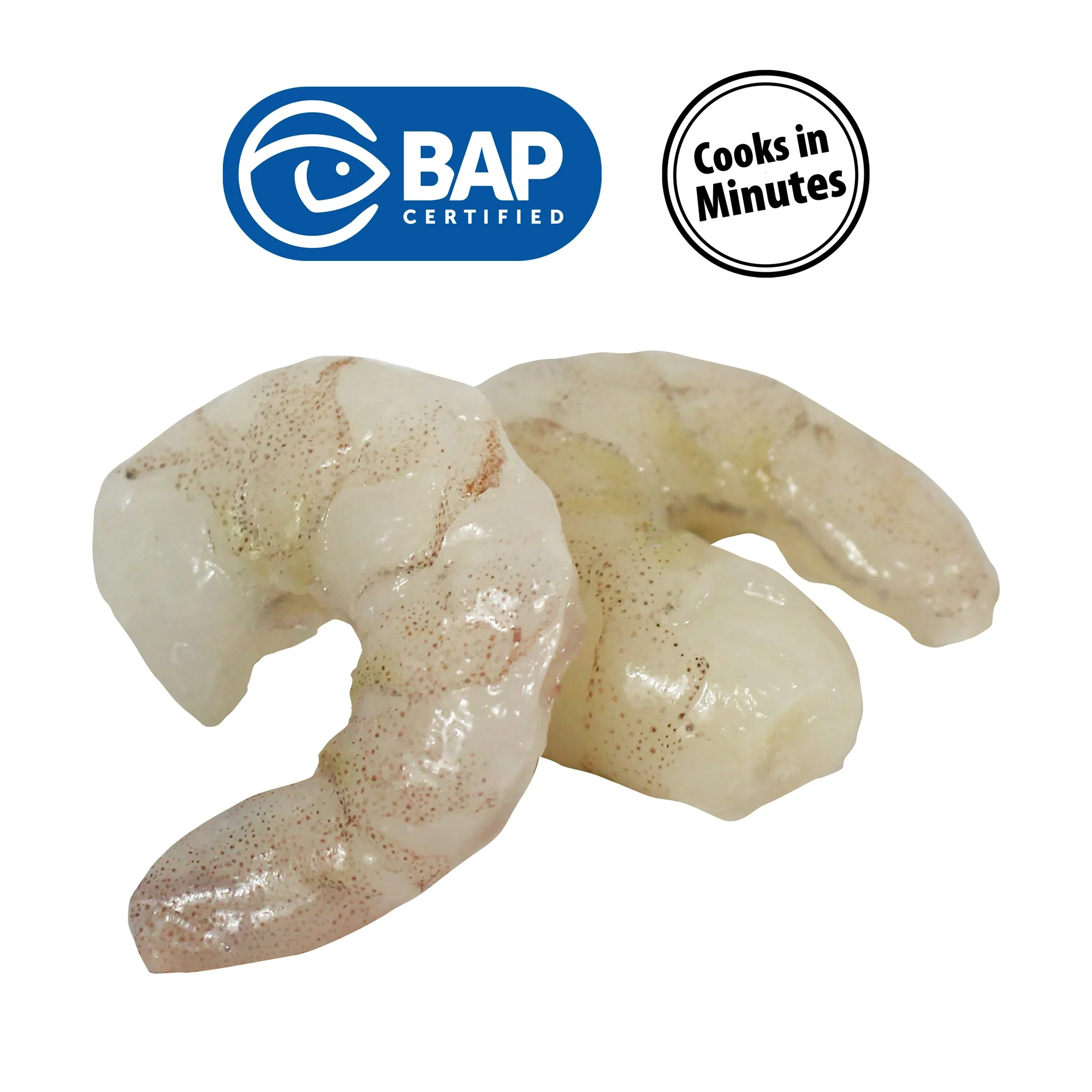 Great Value Frozen Raw Small Peeled & Deveined, Tail-off Shrimp, 12 oz Bag (60-80 Count per lb) - Image 2