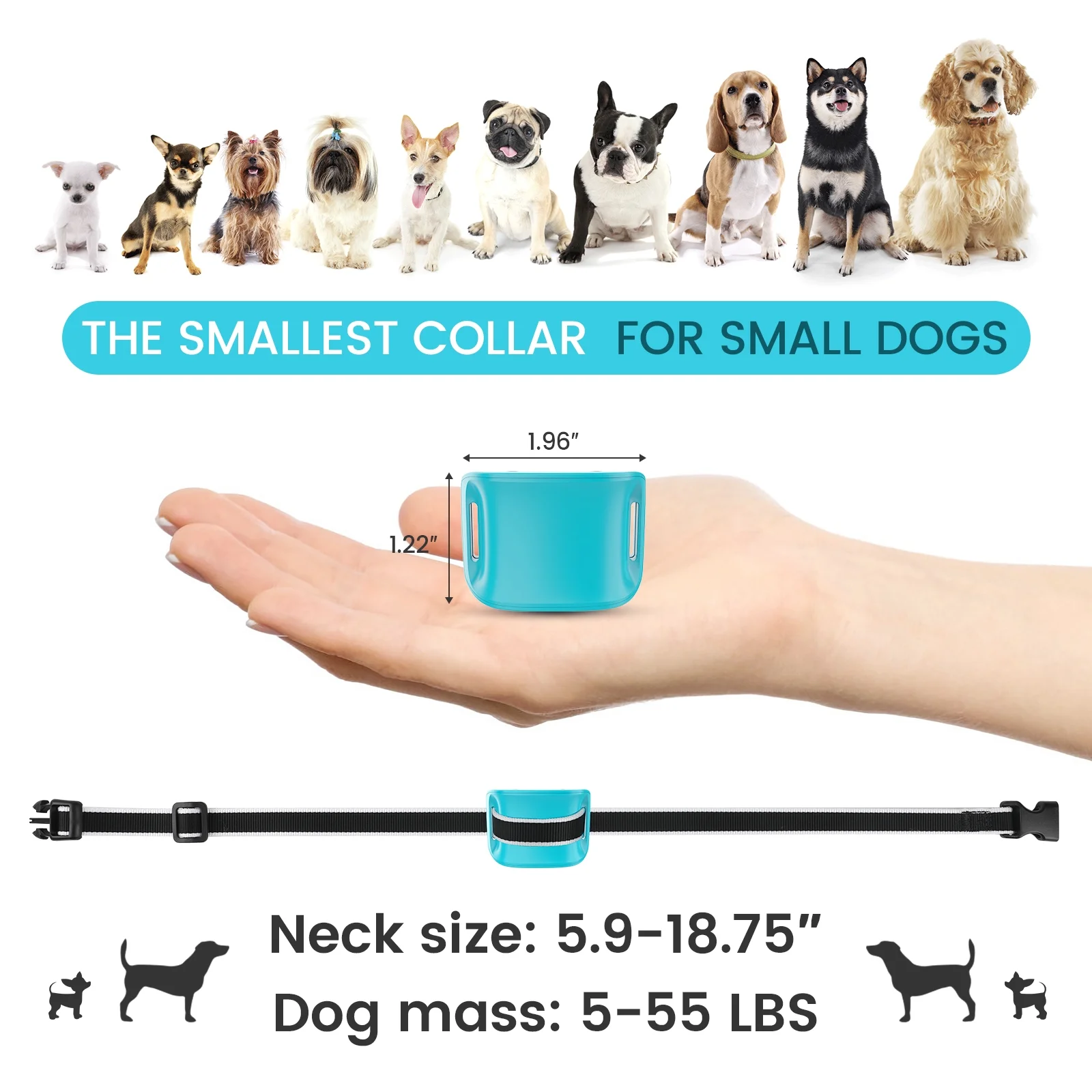 Smart Bark Collar for Dogs (Blue) - Image 3
