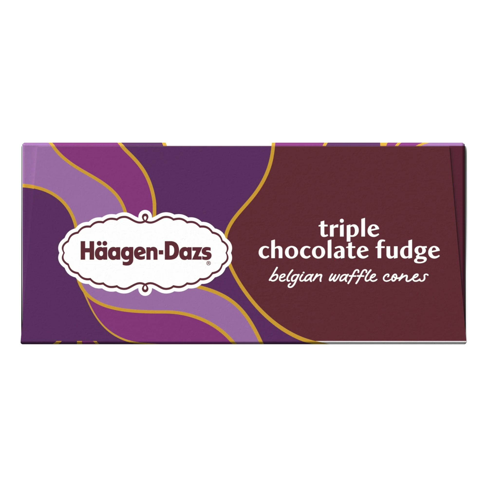 Haagen-Dazs Triple Chocolate Fudge Belgian Waffle Ice Cream Cone, 4 Count - Image 5