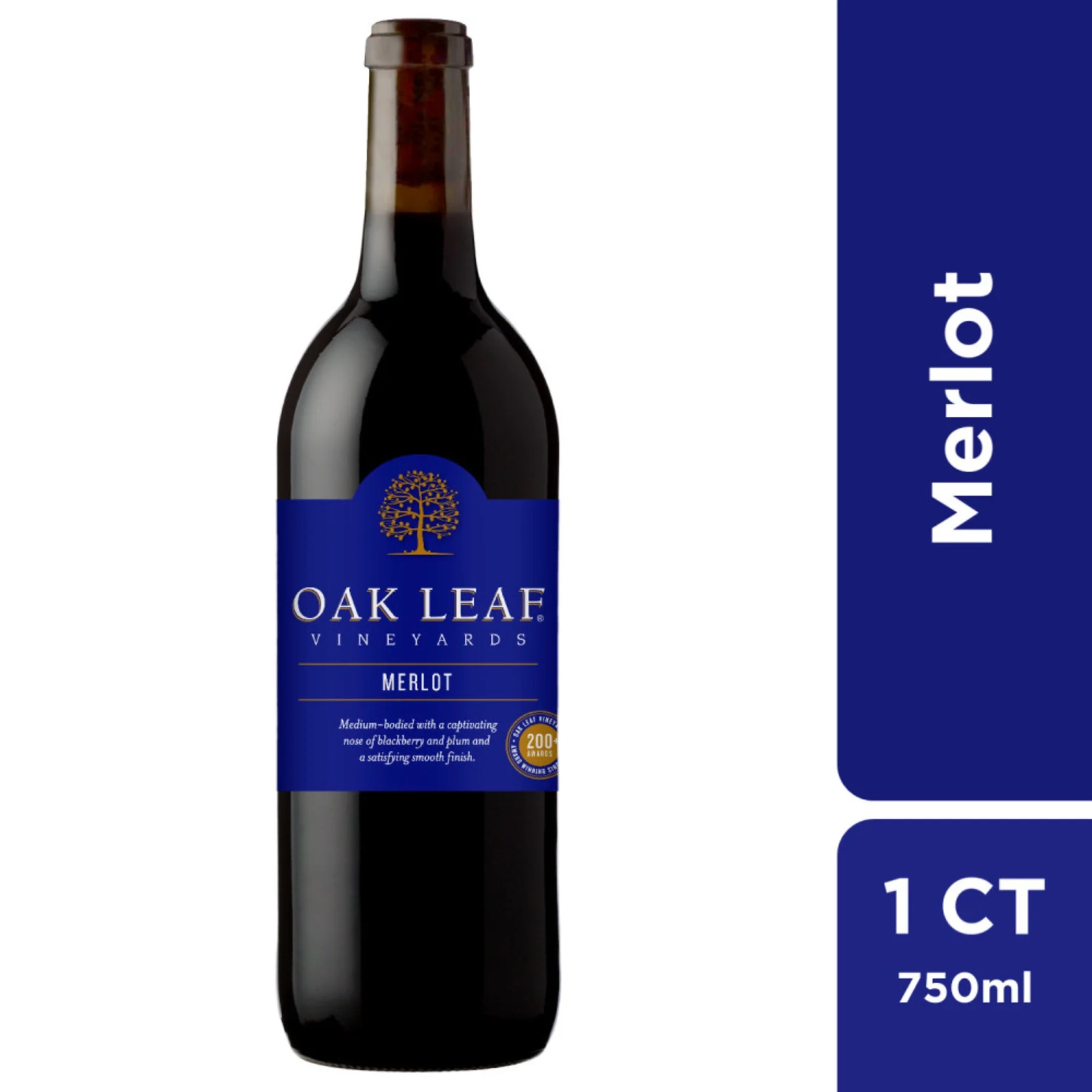 Oak Leaf Vineyards Merlot Red Wine, 750 ml Bottle, 13% ABV - Image 2