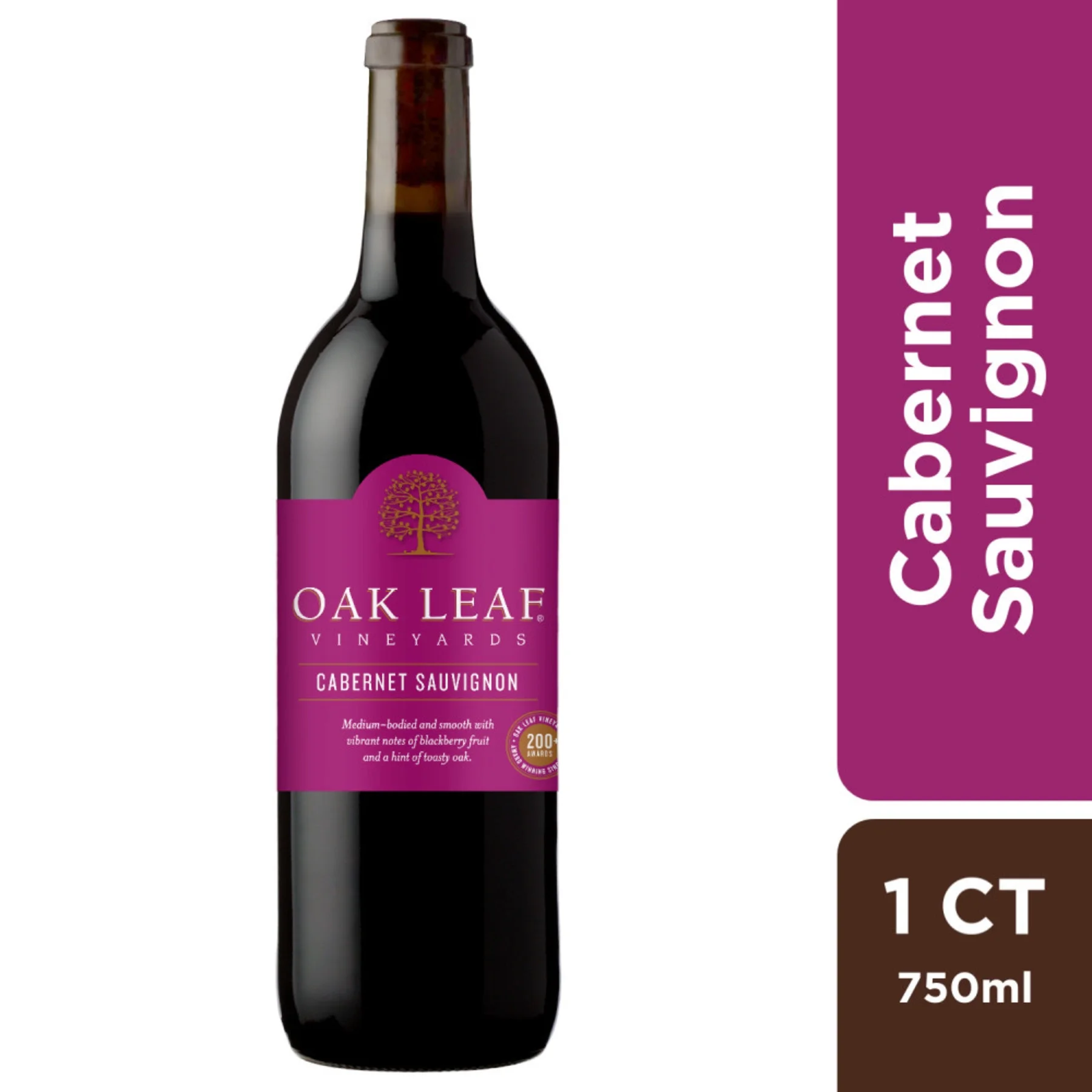 Oak Leaf Vineyards Cabernet Sauvignon Red Wine, 750 ml Bottle, 13% ABV - Image 2