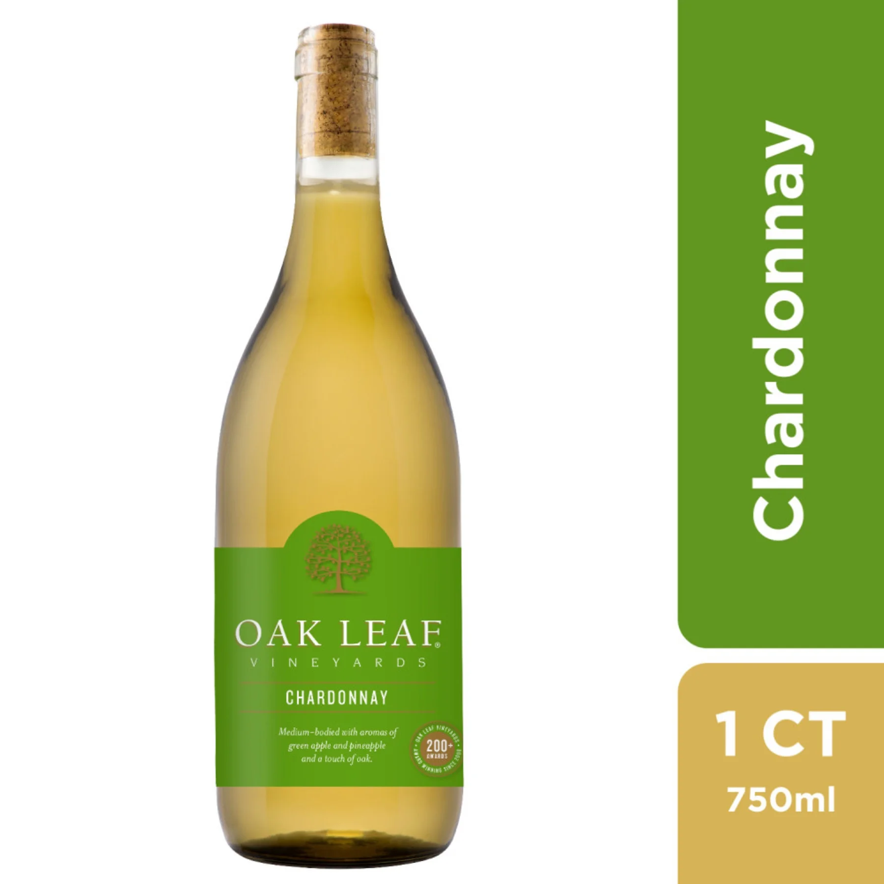 Oak Leaf Vineyards Chardonnay White Wine, 750 ml Bottle, 12.5% ABV - Image 2
