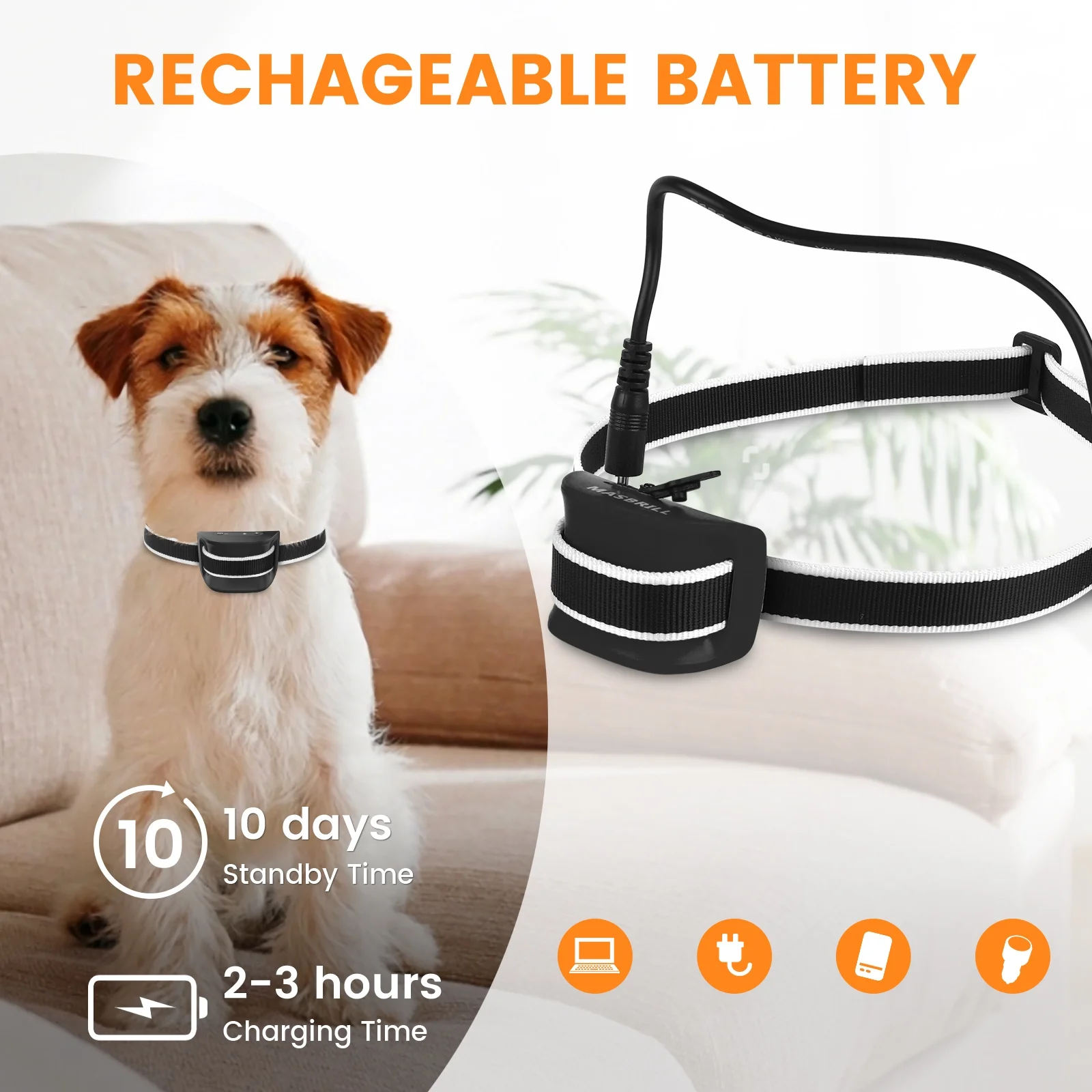 Jewyow Smart Bark Collar for Dogs (Black) - Image 2