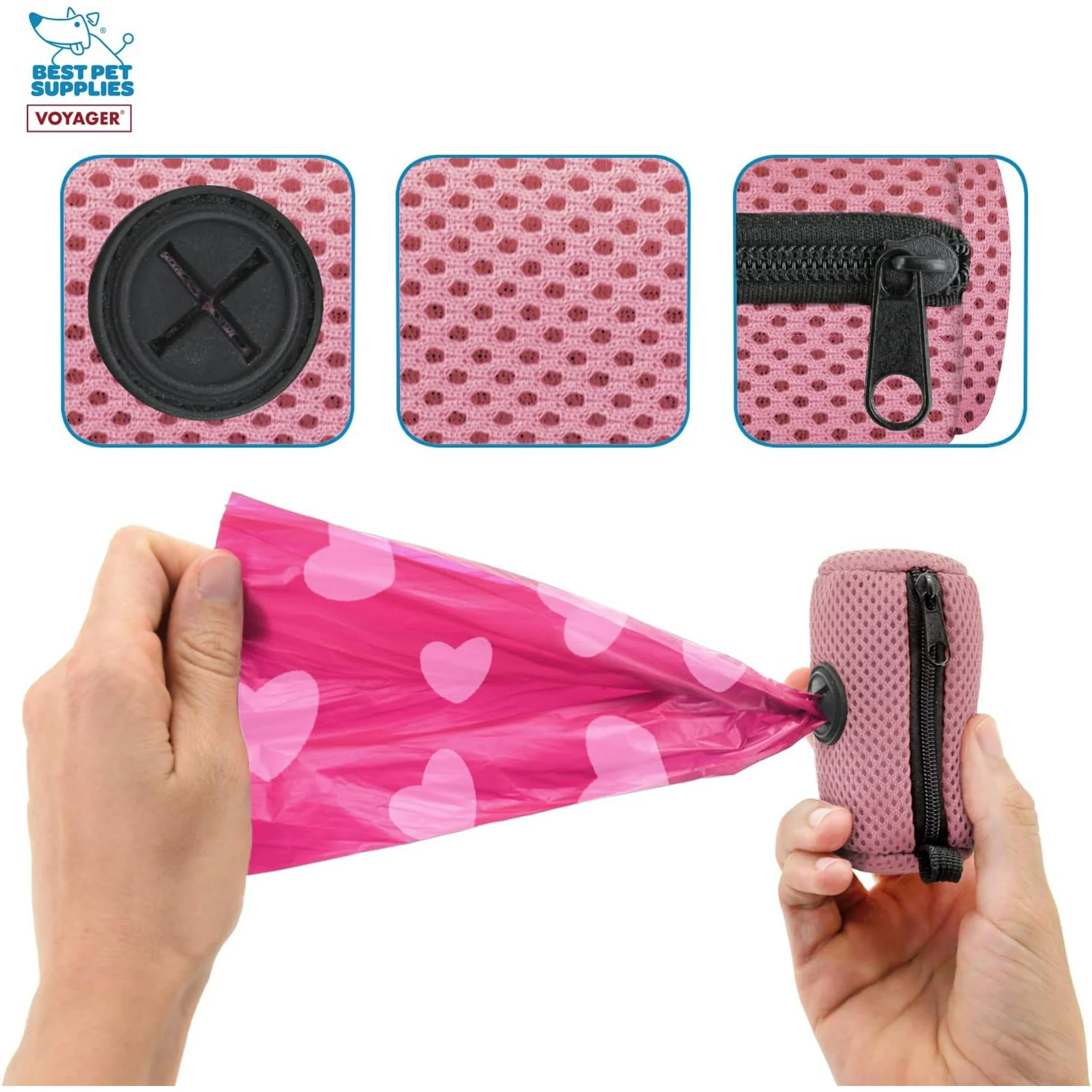 Best Pet Supplies 2pk Dog Poop Bag Holder with Clip On for Leash - Image 5
