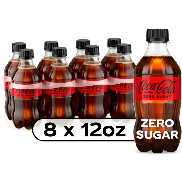 Coca-Cola Zero Sugar Sugar-Free Soda Pop, 12 fl oz Bottles, 8 Pack