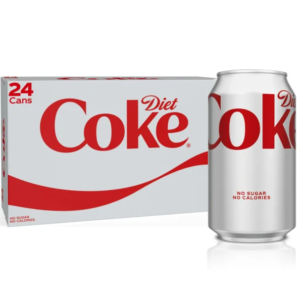 Diet Coke Diet Cola Soda Pop, 12 fl oz Cans, 24 Pack