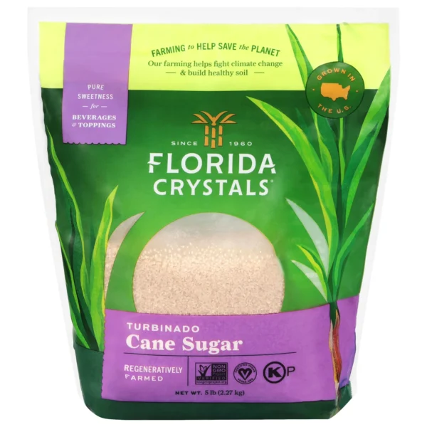 Florida Crystals Turbinado Cane Sugar, 5 lb Pouch