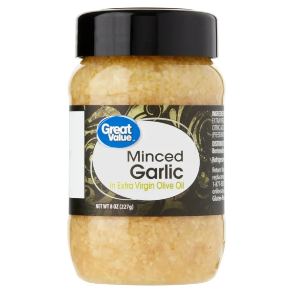 Great Value Minced Garlic in Extra Virgin Olive Oil, 8 oz