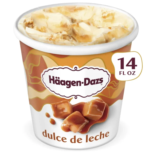 Häagen-Dazs, Dulce de Leche Flavor, Ice Cream, 1 Count, Kosher, 14 oz, Gluten Free, Cardboard Box, New