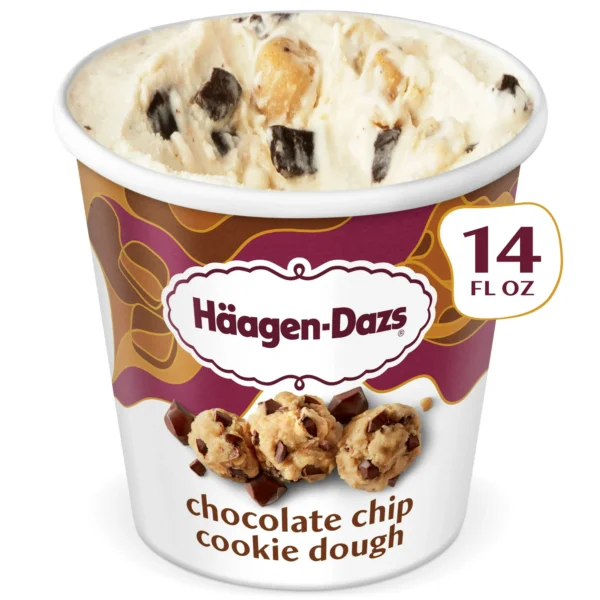 Haagen Dazs Chocolate Chip Cookie Dough Ice Cream, Kosher, 14 oz