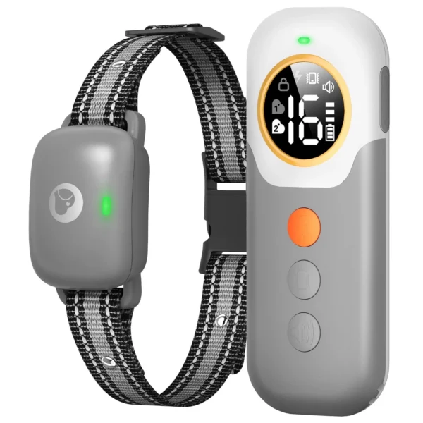 Heaflex Electric Dog Training Collar with Remote 2400FT E-Shock Security Lock Rechargeable IP67 Waterproof  (Gray))