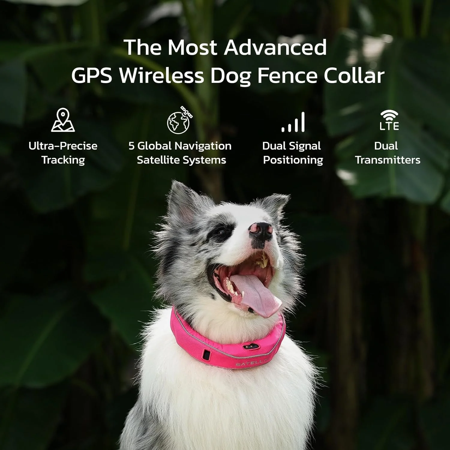 SATELLAI Wireless Fence GPS Dog Collar - AI Analysis,Precise Positioning, 5-Day Battery, IP68 Waterproof,Blue - Image 3